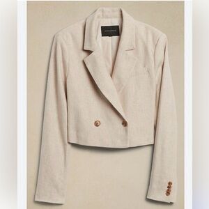Banana Republic Cream Cropped Blazer New